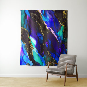 Stunning Alcohol Ink Painting  Tapestry