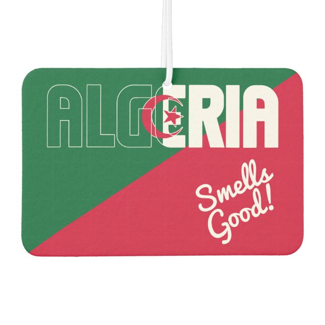 Stunning Algeria Flag Air Freshener (Front)