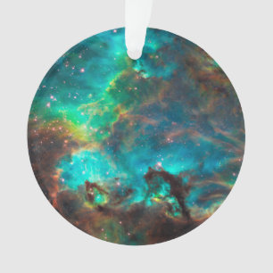 Stunning Aqua Star Cluster Ornament