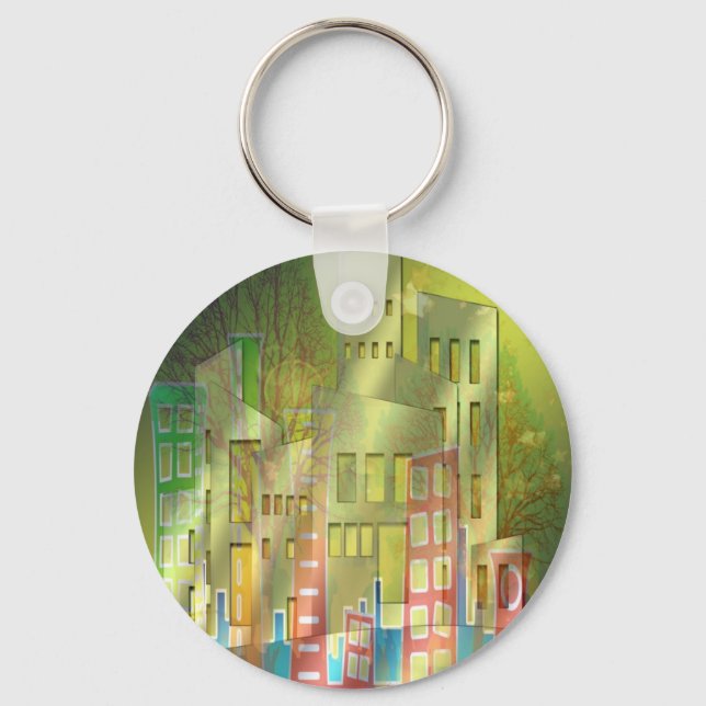 Stunning architecture cityscape art accessories key ring (Front)