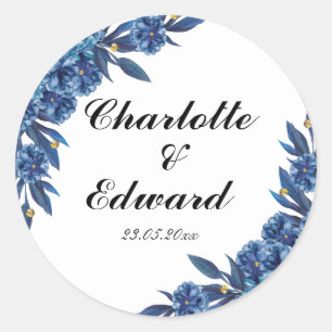 Stunning Array of Floral Wedding  Classic Round Sticker