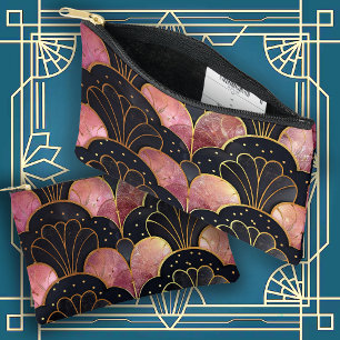 Stunning Art Deco Fan Design Romantic Accessory Pouch
