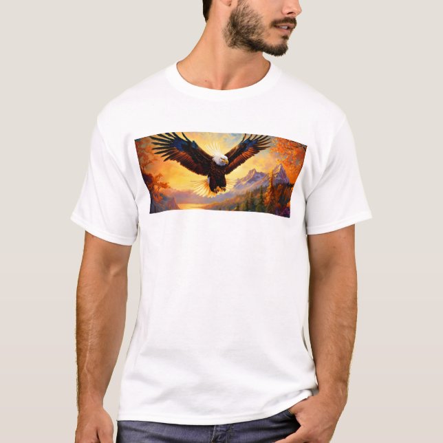 Stunning Art Nouveau Eagle T-Shirt Design – Mystic (Front)