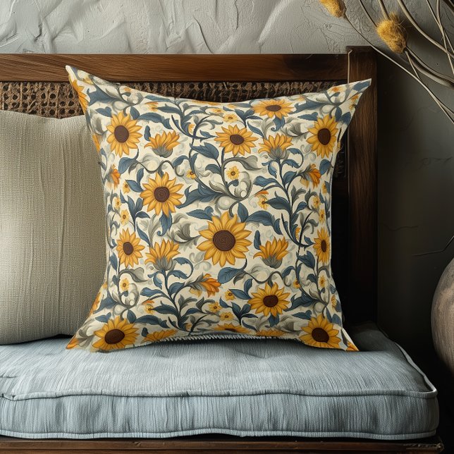 Stunning Art Nouveau Sunflower Cushion (Creator Uploaded)