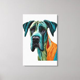 Stunning artistic Great Dane artwork Canvas Print