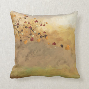 Stunning Autumn Falling Leaves Decorative Throw Cushion