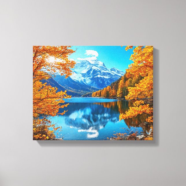 Stunning autumn landscape canvas print (Front)