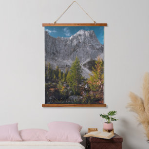 Stunning autumn scenery below mountains hanging tapestry
