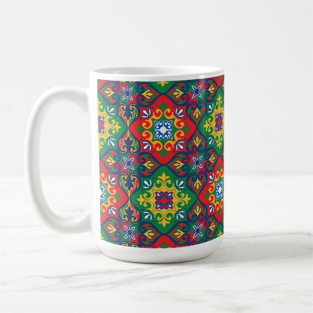 Stunning 💚❤️💛 Azulejos square Coffee Mug (Left)