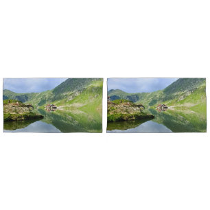 Stunning Balea Lake Romania – Alpine Photography Pillowcase
