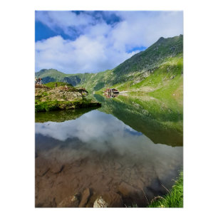 Stunning Balea Lake Romania – Alpine Photography Poster