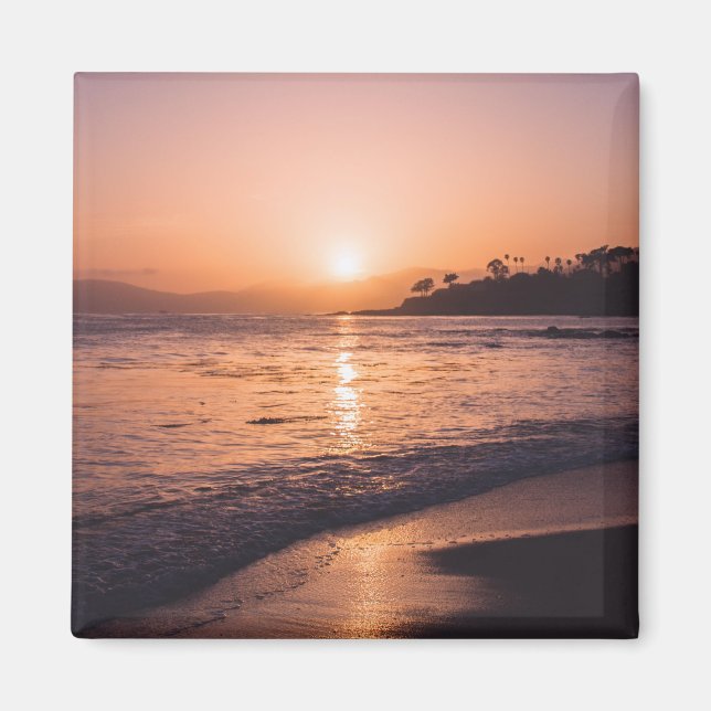 Stunning Beach Sunset Magnet (Front)