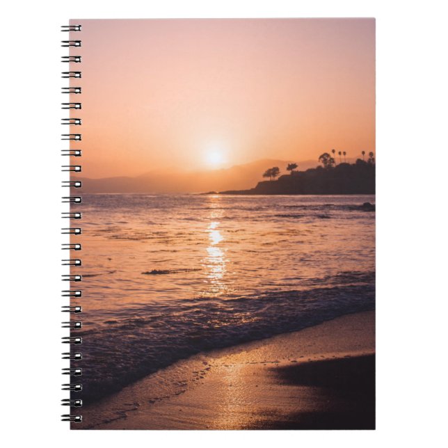 Stunning Beach Sunset Notebook (Front)