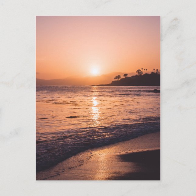 Stunning Beach Sunset Postcard (Front)