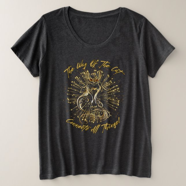 Stunning Beautiful Cat  Plus Size T-Shirt (Design Front)