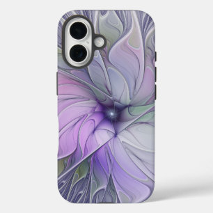 Stunning Beauty Modern Abstract Fractal Art Flower iPhone 16 Case