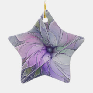 Stunning Beauty Modern Abstract Fractal Art Flower Ceramic Tree Decoration