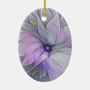 Stunning Beauty Modern Abstract Fractal Art Flower Ceramic Tree Decoration