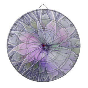 Stunning Beauty Modern Abstract Fractal Art Flower Dartboard