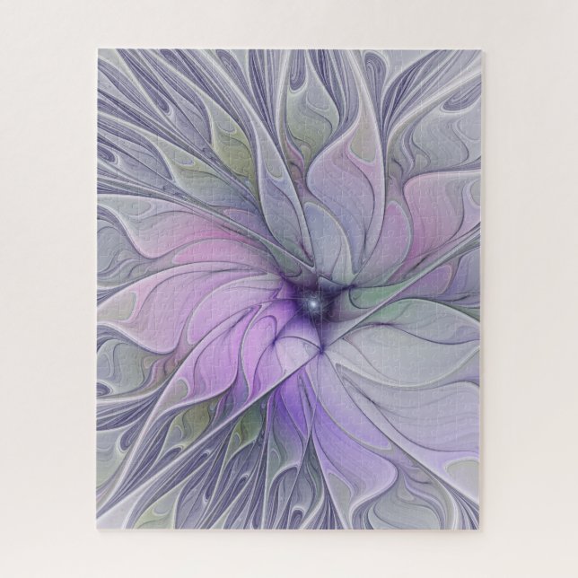 Stunning Beauty Modern Abstract Fractal Art Flower Jigsaw Puzzle (Vertical)