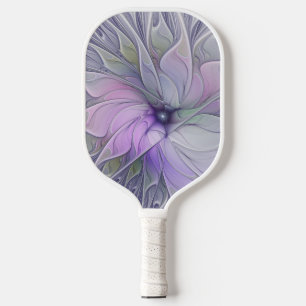 Stunning Beauty Modern Abstract Fractal Art Flower Pickleball Paddle