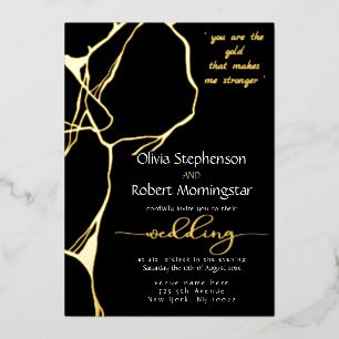 Stunning Black and Gold Kintsugi