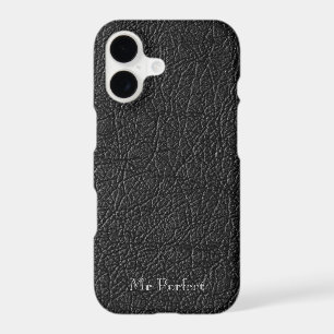 Stunning black leather sense personalizable