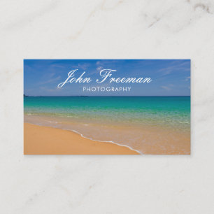 Stunning Blue Beach Waves Photographer Business Card