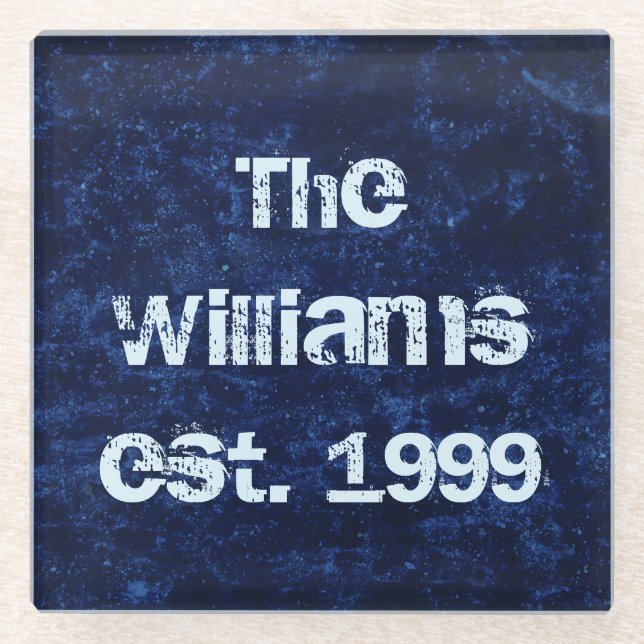 Stunning Blue Glass Coaster (Front)