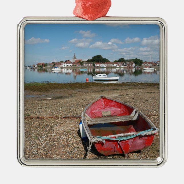 Stunning Bosham Harbour England Metal Tree Decoration (Front)
