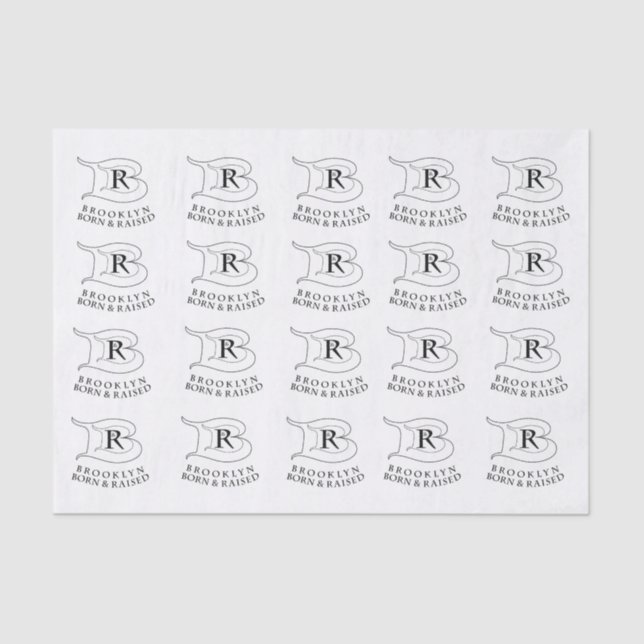 STUNNING BROOKLYN BORN & RAISED TISSUE PAPER (Front)