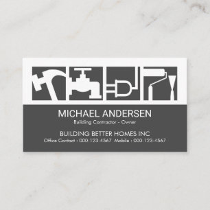 Stunning Builders Service Icon Logo Business Card