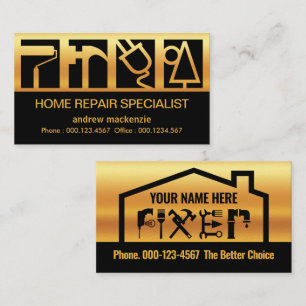 Stunning Builders Service Logo Construction Business Card