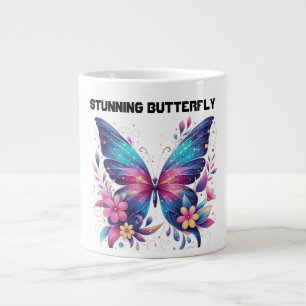 stunning butterfly large coffee mug