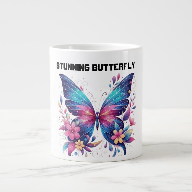 stunning butterfly large coffee mug (Front)