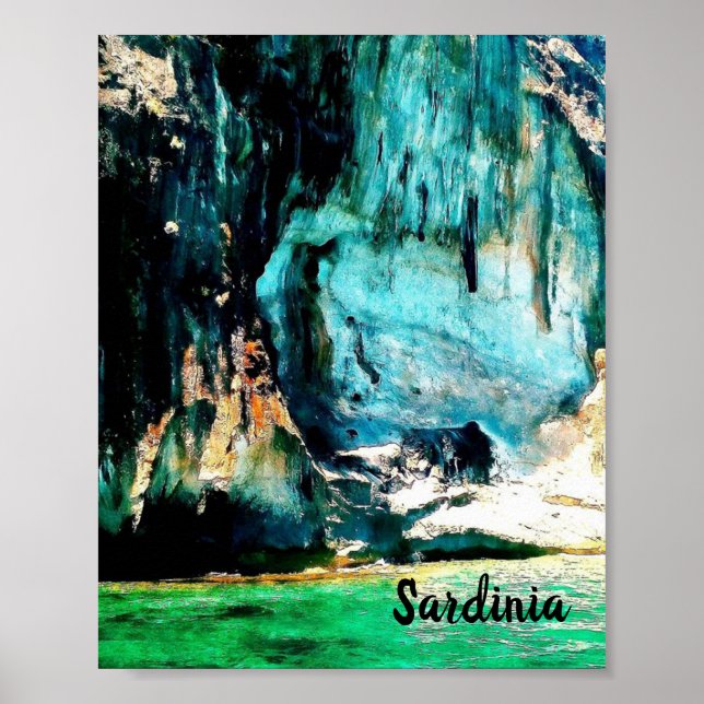 Stunning Caves Of Sardinia Poster (Front)