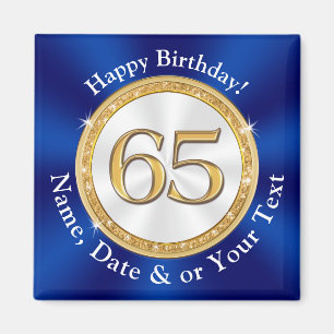 Stunning, Cheap, 65th Birthday Party Favours, Magnet
