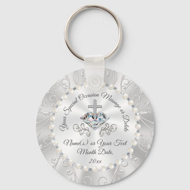 Stunning Christian Party Favours for Any Occasion Key Ring (Front)