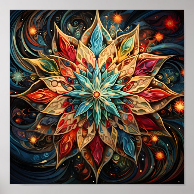 stunning Christmas Kaleidescope poster (Front)