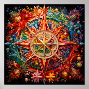 stunning Christmas Kaleidescope poster