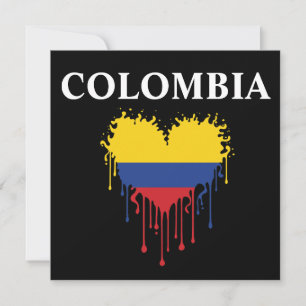 Stunning Colombia Dripping Heart Flag