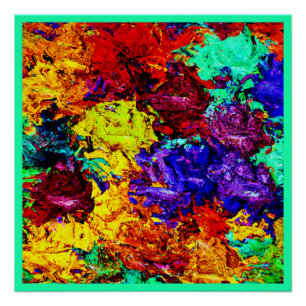 Stunning Colorful Abstract Pattern Poster