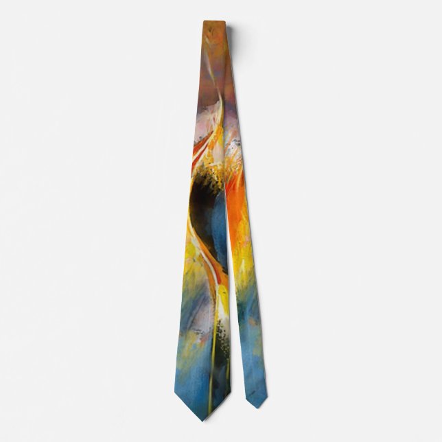 Stunning Colourful Abstract Men's Tie (Front)