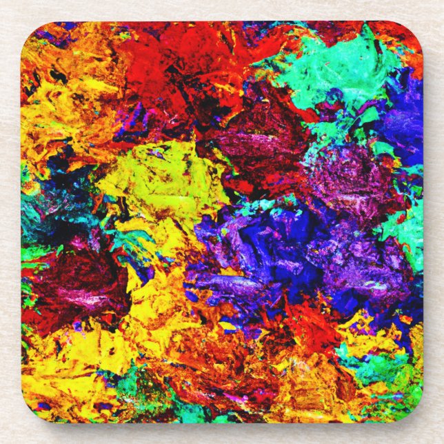 Stunning Colourful Abstract Pattern Coaster (Front)