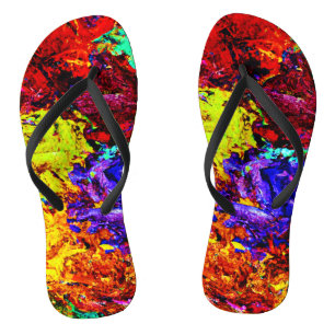 Stunning Colourful Abstract Pattern Jandals