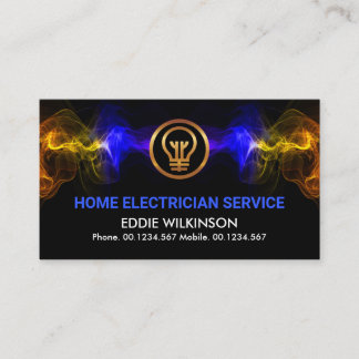 Stunning Colourful Electrical Lightning Electricia Business Card