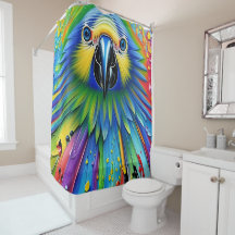 Stunning Colourful Splatter Paint Parrot