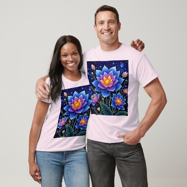 Stunning Cosmic Floral Dreams Design T-Shirt (Unisex)