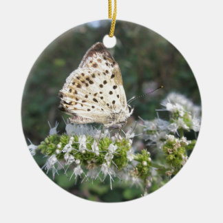 Stunning Cream and Chocolate Butterfly Ceramic Tree Decoration