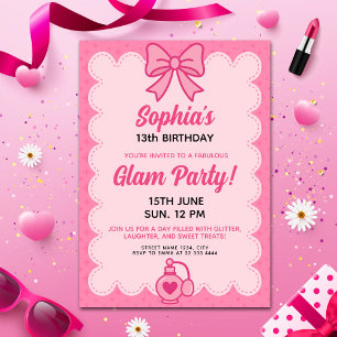 Stunning Customisable Pink Glam Birthday Template